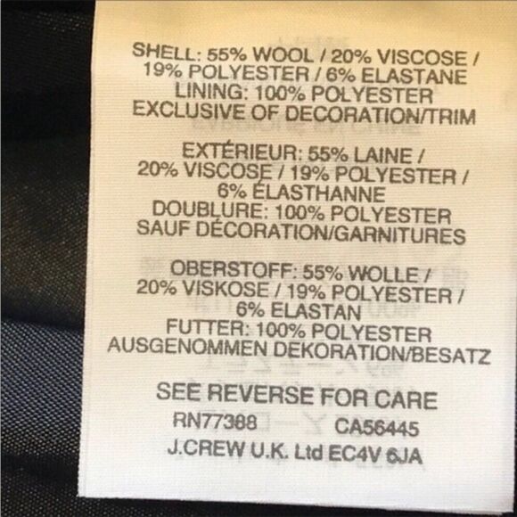 J. Crew wool Lady jacket Sz 0. - Picture 10 of 10